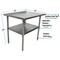 Bk Resources Work Table Stainless Steel W/Undershelf, Plastic bullet feet 30"Wx30"D SVT-3030 - alternate 2